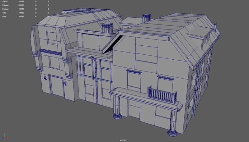 Low Poly Basque Style House