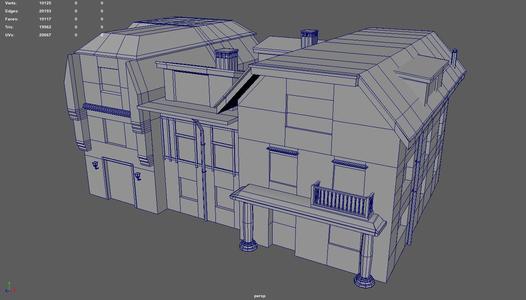Low Poly Basque Style House