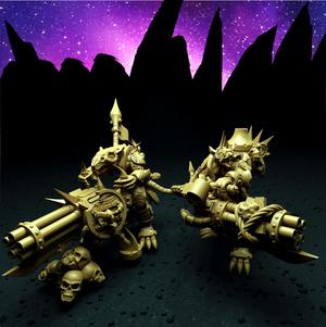 Ratkin gatling gunner fantasy miniature (multiple models)