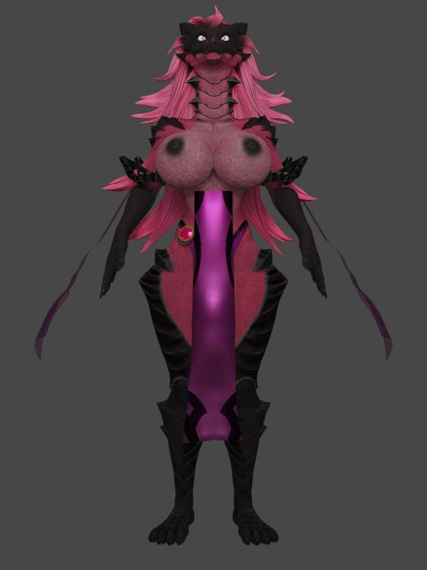 3D Printable Hot Dragon Girl Model v3 Miniature Figurine-3D Printable Hot Dragon Girl Model v3 Printable Miniature Figurine