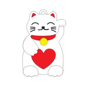 Lucky Cat Maneki-neko keychain