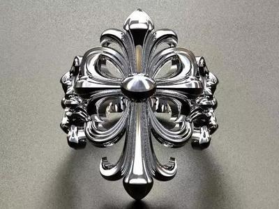 Lily cross ring