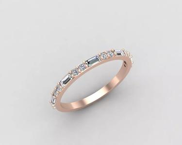 light weight Minimal diamond and budget ring 137-MW