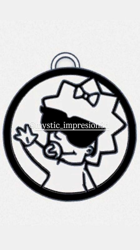 Maggie Simpson keychain