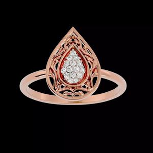 Light Minimalist Diamond Ring Earrings Pendant Set