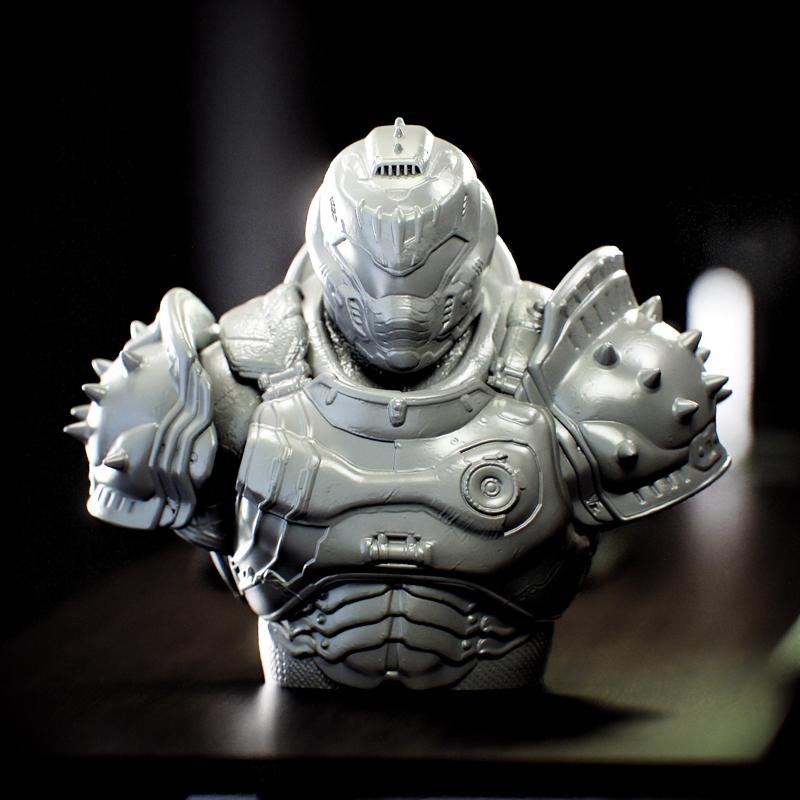 Slayer Bust of Doom The Dark Ages Fan Art - Slayer of Doom Dark Ages Bust
