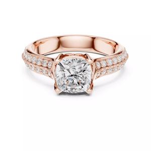 Cushion Cut Diamond Engagement Wedding Ring 3DM STL Video