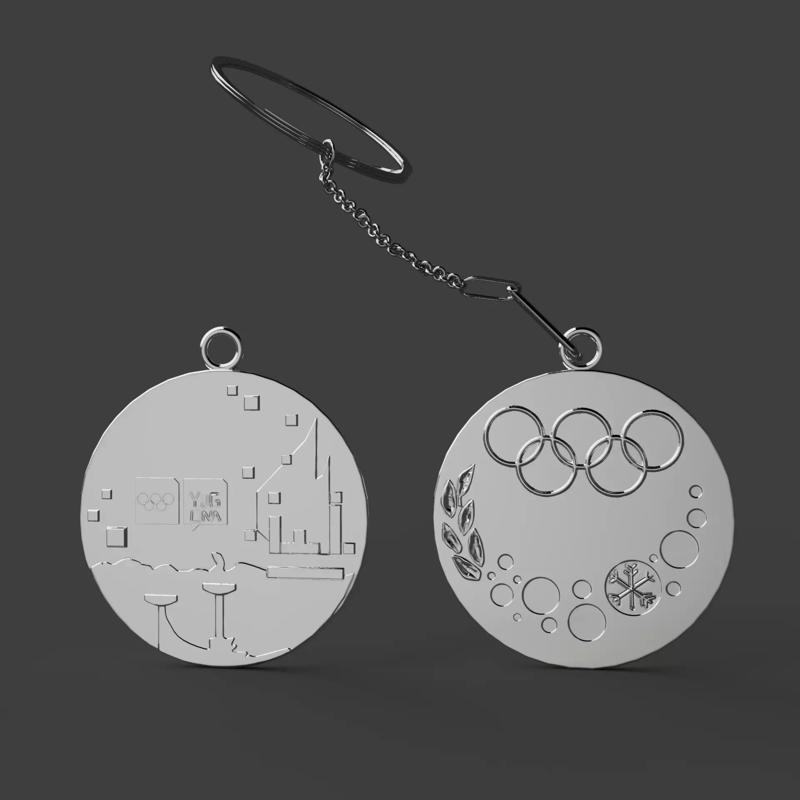 Olympic medal keychain