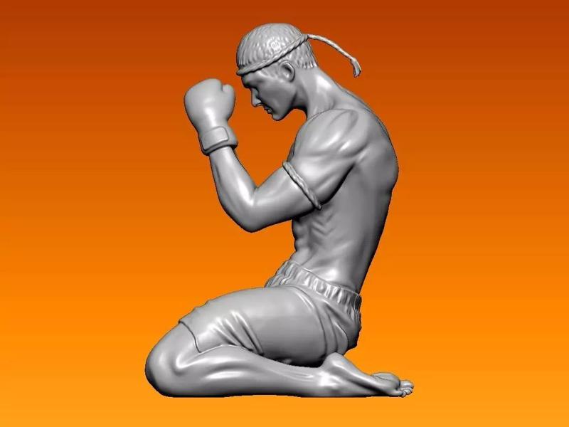 Muay thai fighter model - 3D print