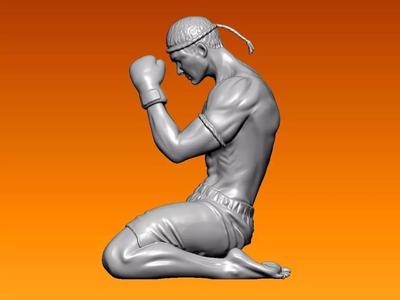 Muay thai fighter model - 3D print