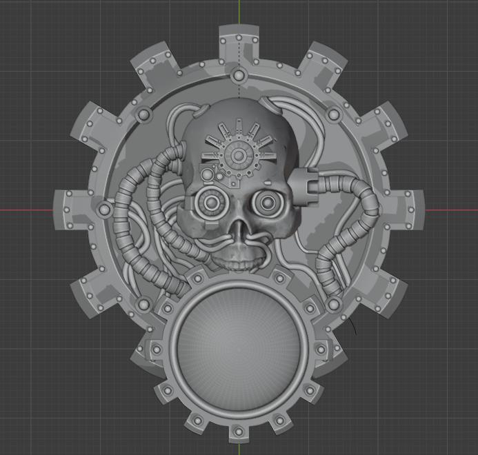 Adeptus mechanicus skull badge