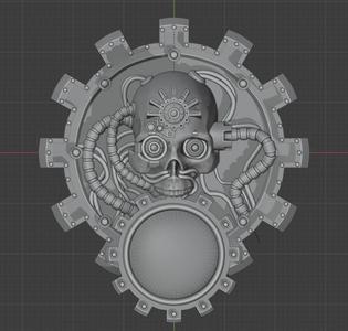 Adeptus mechanicus skull badge