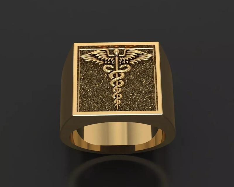 Caduceus ring