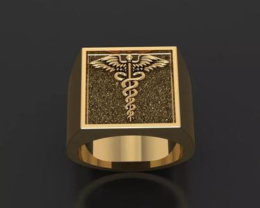 Caduceus ring