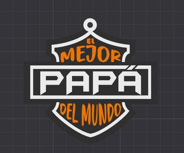 KEYCHAIN THE BEST DAD IN THE WORLD