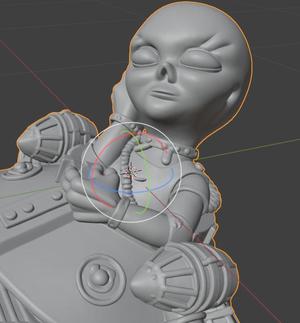 Alien in Millennium Falcon