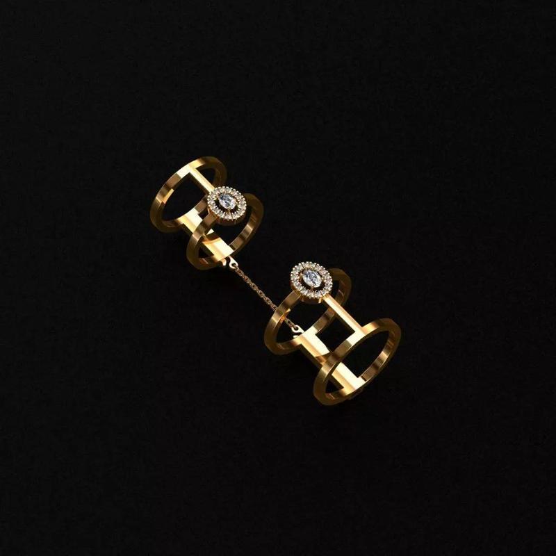 Rings two gold with sapphires