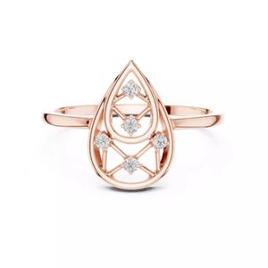 Round Cut Diamond Pear Shape Wedding Ring 3DM STL Video