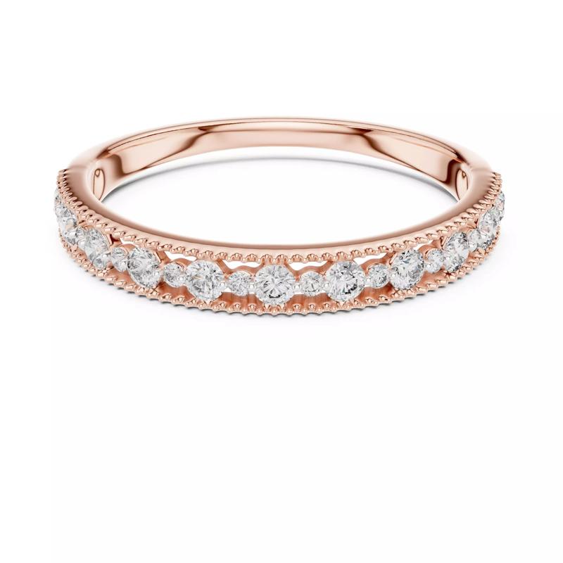 Round Cut Diamond Engagement Wedding Band 3DM STL Video