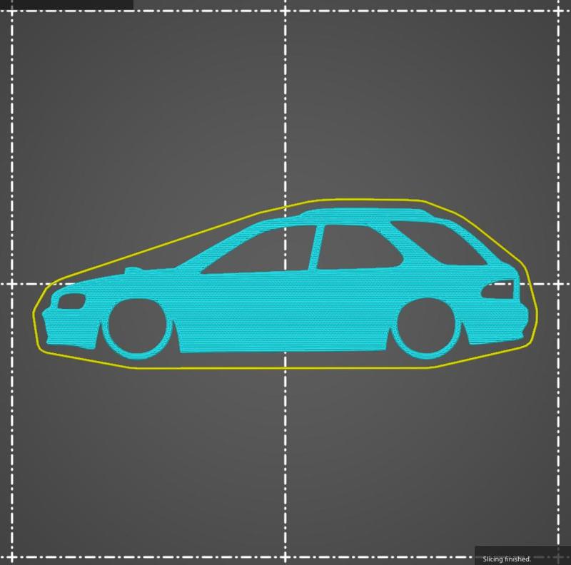 Subaru Impreza WRX Wagon GF8 key silhouette