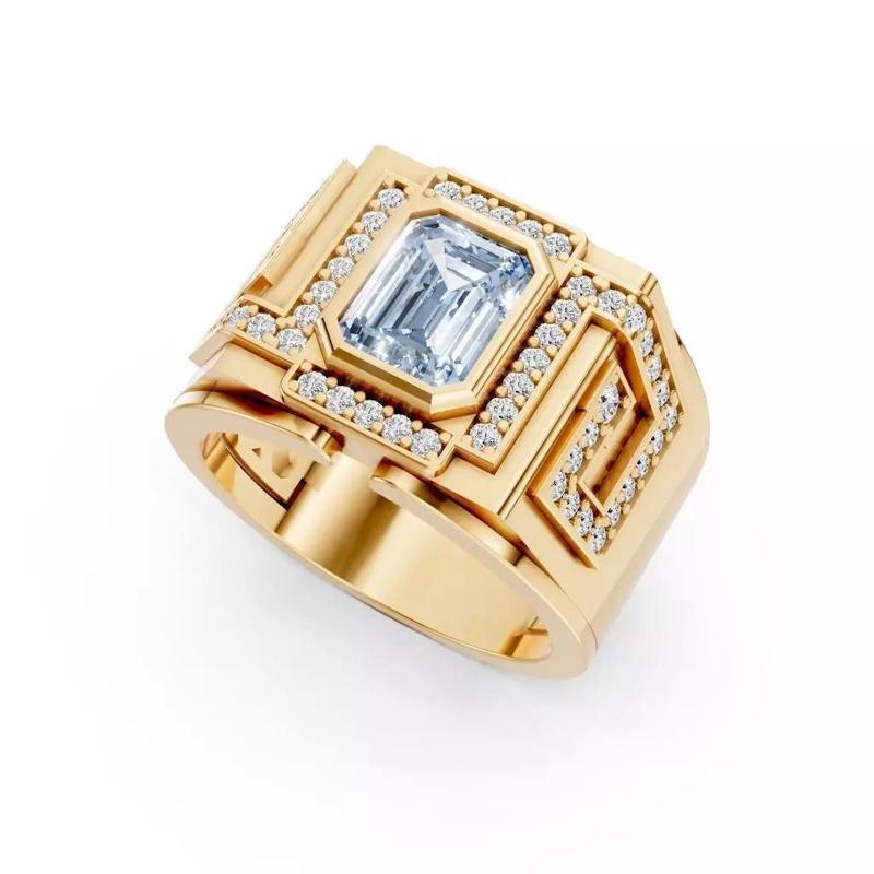 Emerald Gem Signet Ring