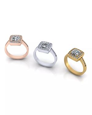 emerald halo jewelry ring
