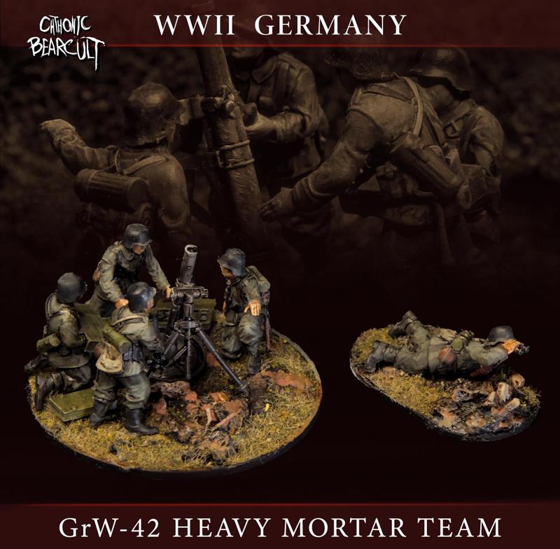 GER 12 cm Granatwerfer 42 Mortar Team 28mm