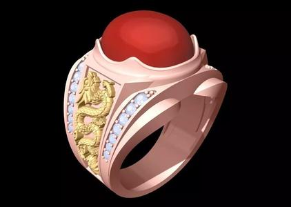 Dragon Ring - Oval stone ring - N9452