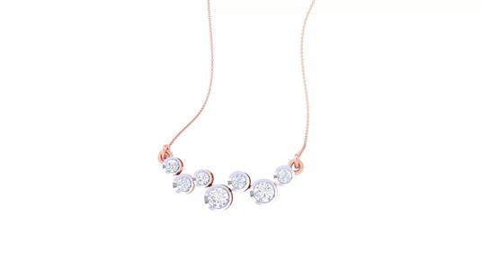 Bezel Solitaire Diamond Necklace renders 3dm stl details