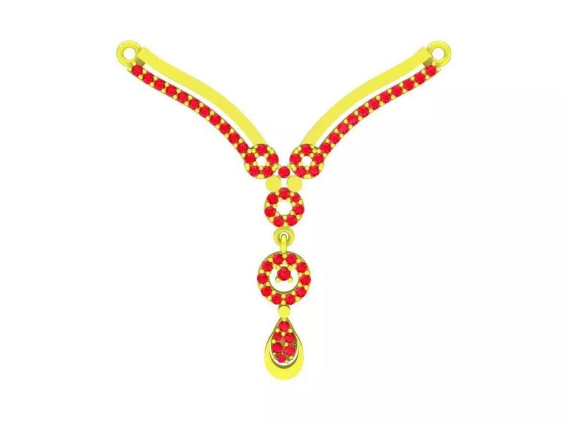 6297 Korean Diamond Necklace Pendant