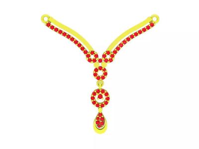 6297 Korean Diamond Necklace Pendant