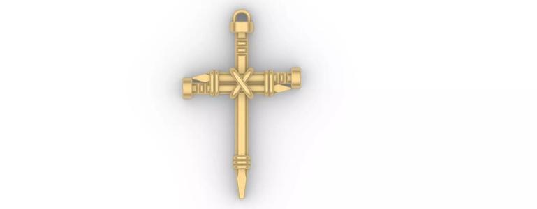 Nail Cross Pendant Necklace