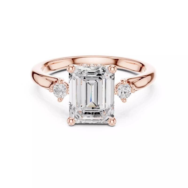 Emerald Cut Diamond Engagement Wedding Ring 3DM STL Video