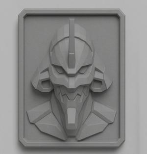 Geometric Robot Warrior Plaque Sci