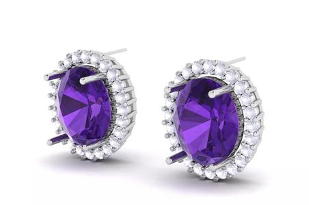 Oval stone Earring E 13