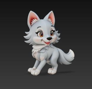 toy cute wolf