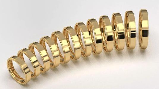 Band Ring for Men print model 3D R0141-W 4mm