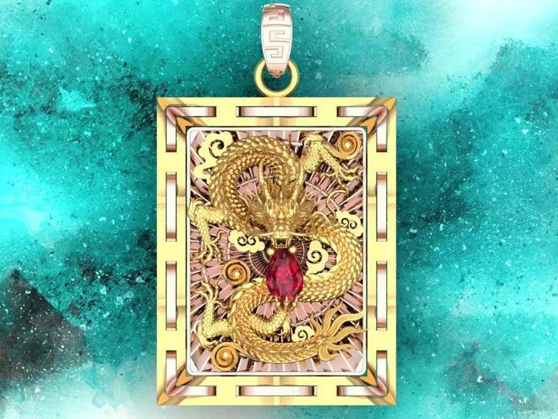 Dragon pendant - Mens pendant - N803