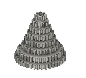 Technic custom Gear Pack half stud wide 8 - 40 tooth