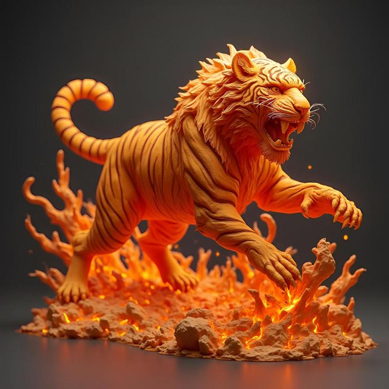 Tiger: 28-32mm Fantasy Miniature
