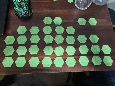 Generic Warship Counters--Hex Bases
