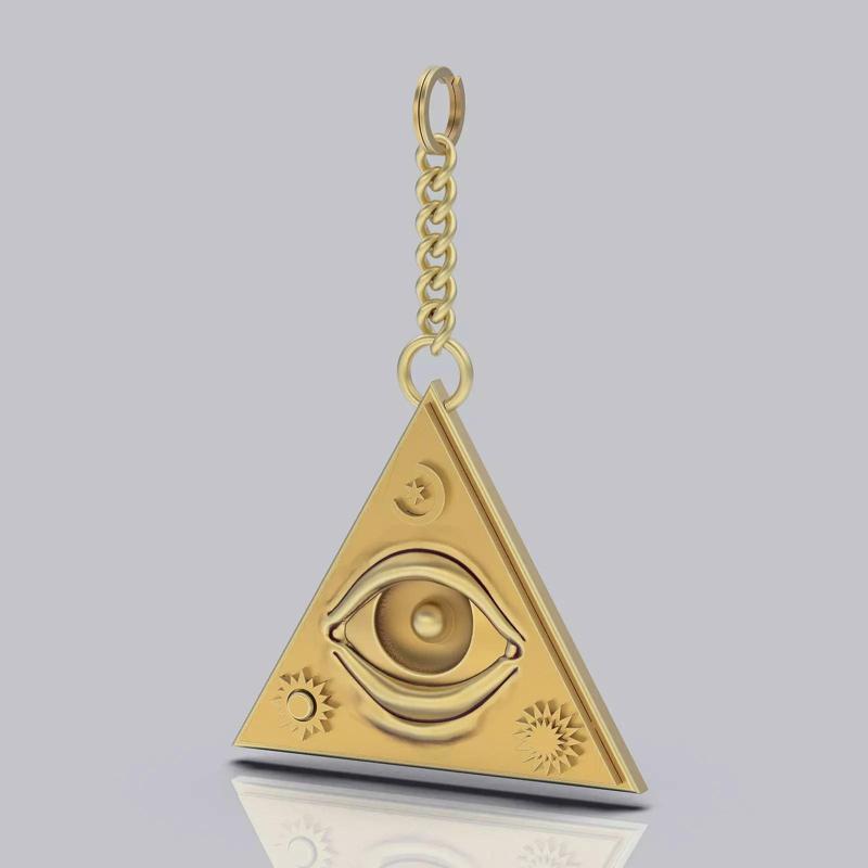 Eye key holder silver  gold jewelry 3D printable model