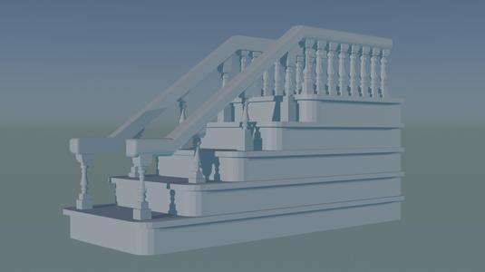 3D Staircase STL Model