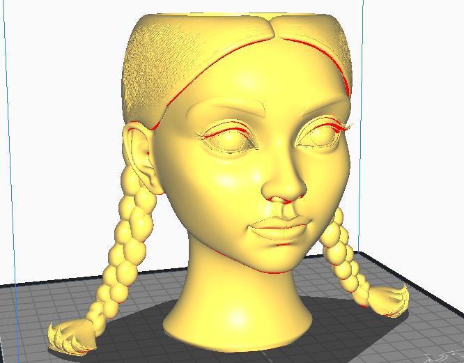 Merlina Addams Head Pot (Wednesday)