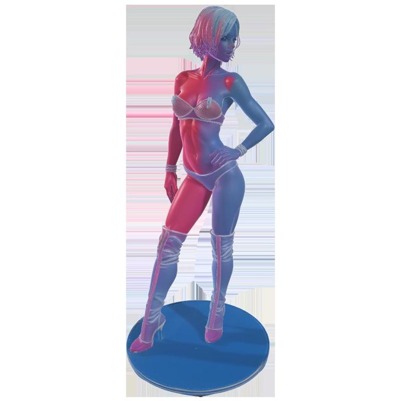 Tatiana - Neo-futurism style woman (May 2025) in thighhigh boots