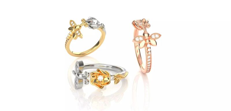 Bee vs Flower Fancy Ring