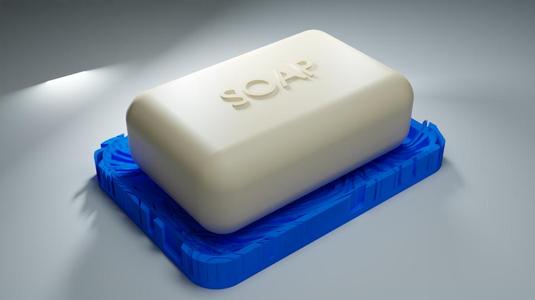 Modern soap dish with wave-like design - artistic and practical