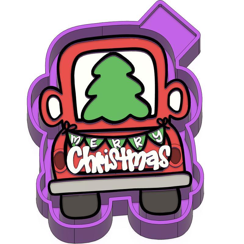 Christmas Truck Freshie STL Mold Housing