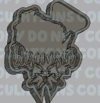 States with Bow Silicone Mold Housing - Wisconsin