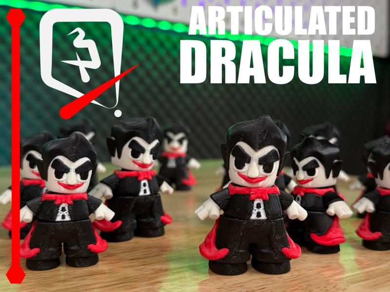 Articulated Dracula – Print-in-Place Vampire Mini 
